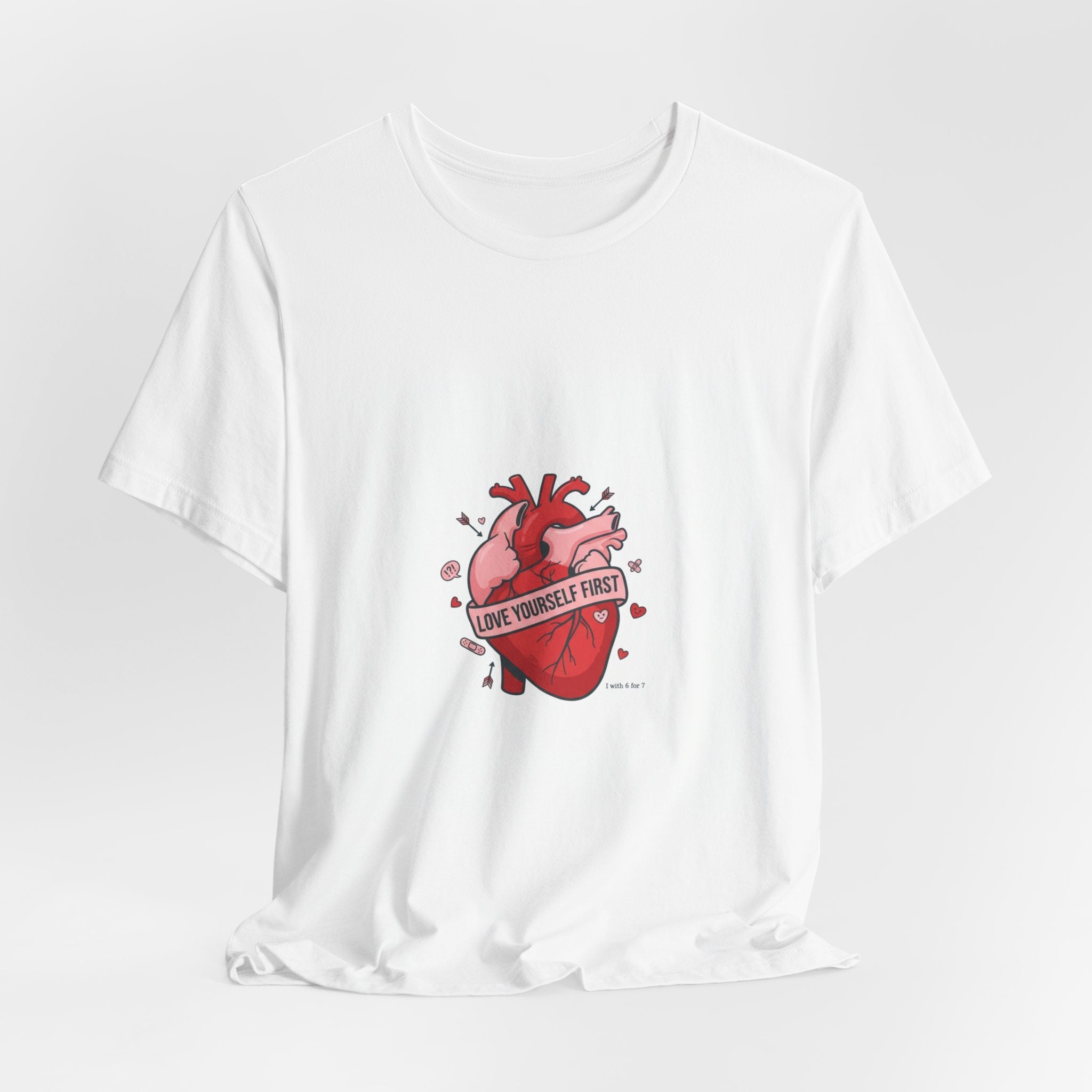 Love Yourself First Tee | anti love graphic, edgy heart shirt