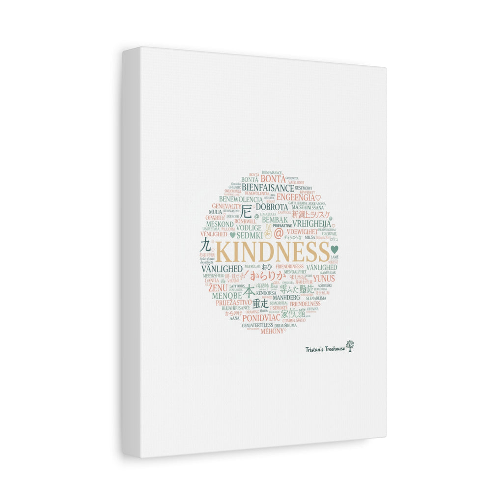 Kindness Word Cloud Canvas | Fresh Start Minimalist Wall Art