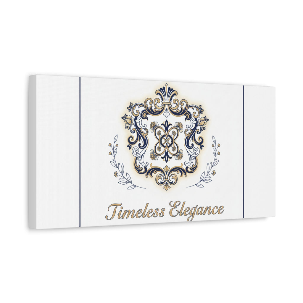 Ornate Brooch Emblem Canvas | Vintage Formalwear Accents, Baroque Print