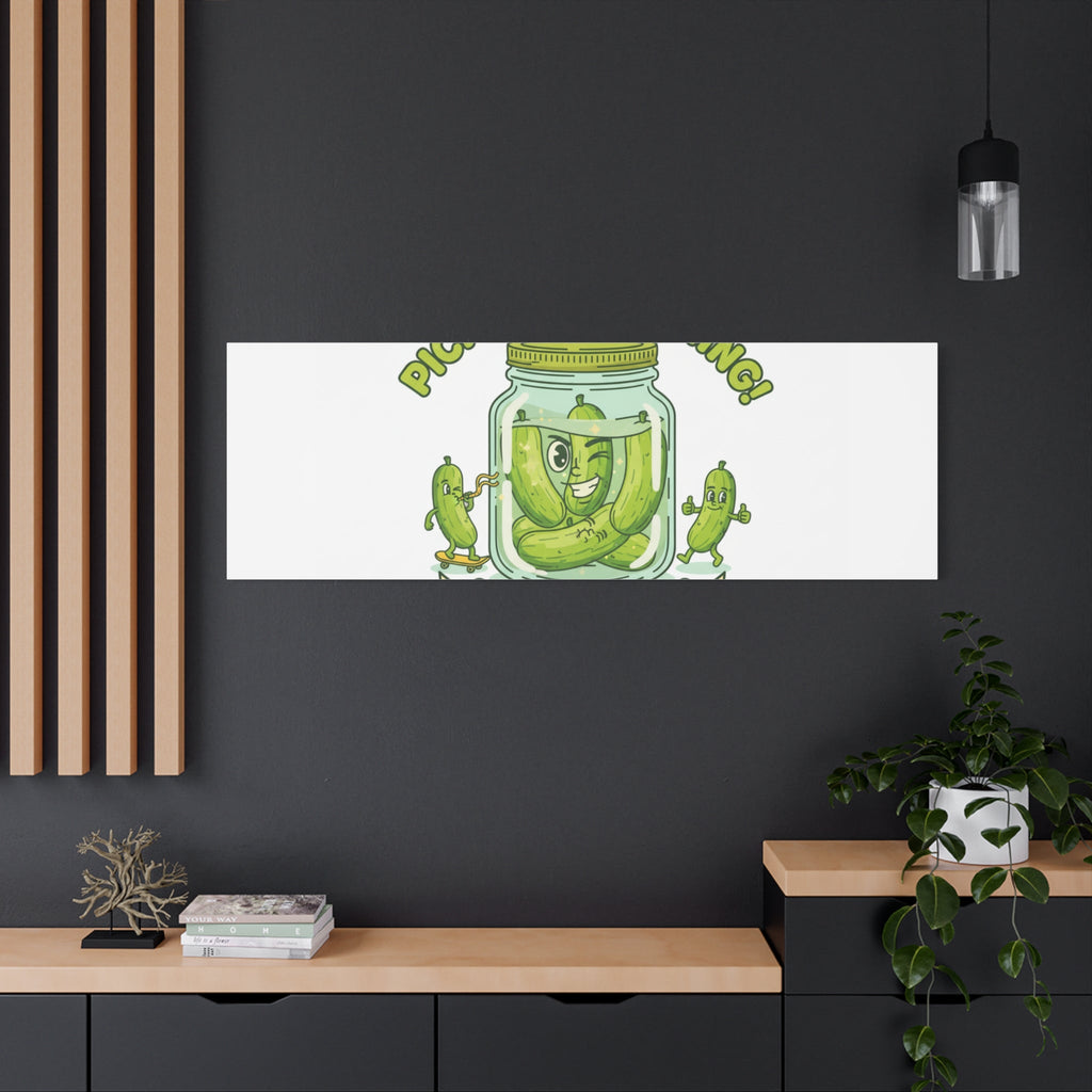 Pickle Everything! Matte Canvas | Brine Design, Pickle Lover Art