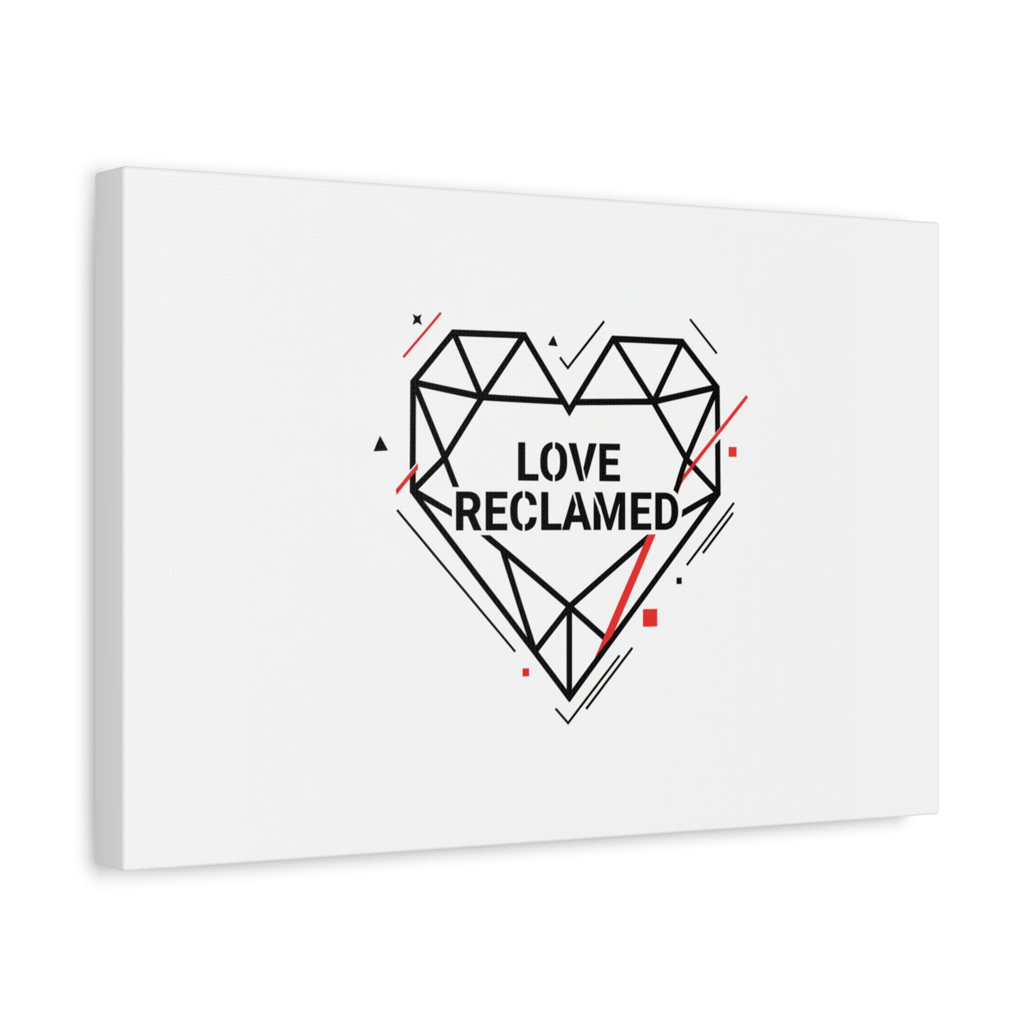 Love Reclaimed Canvas | modern heart design, minimalist love icon