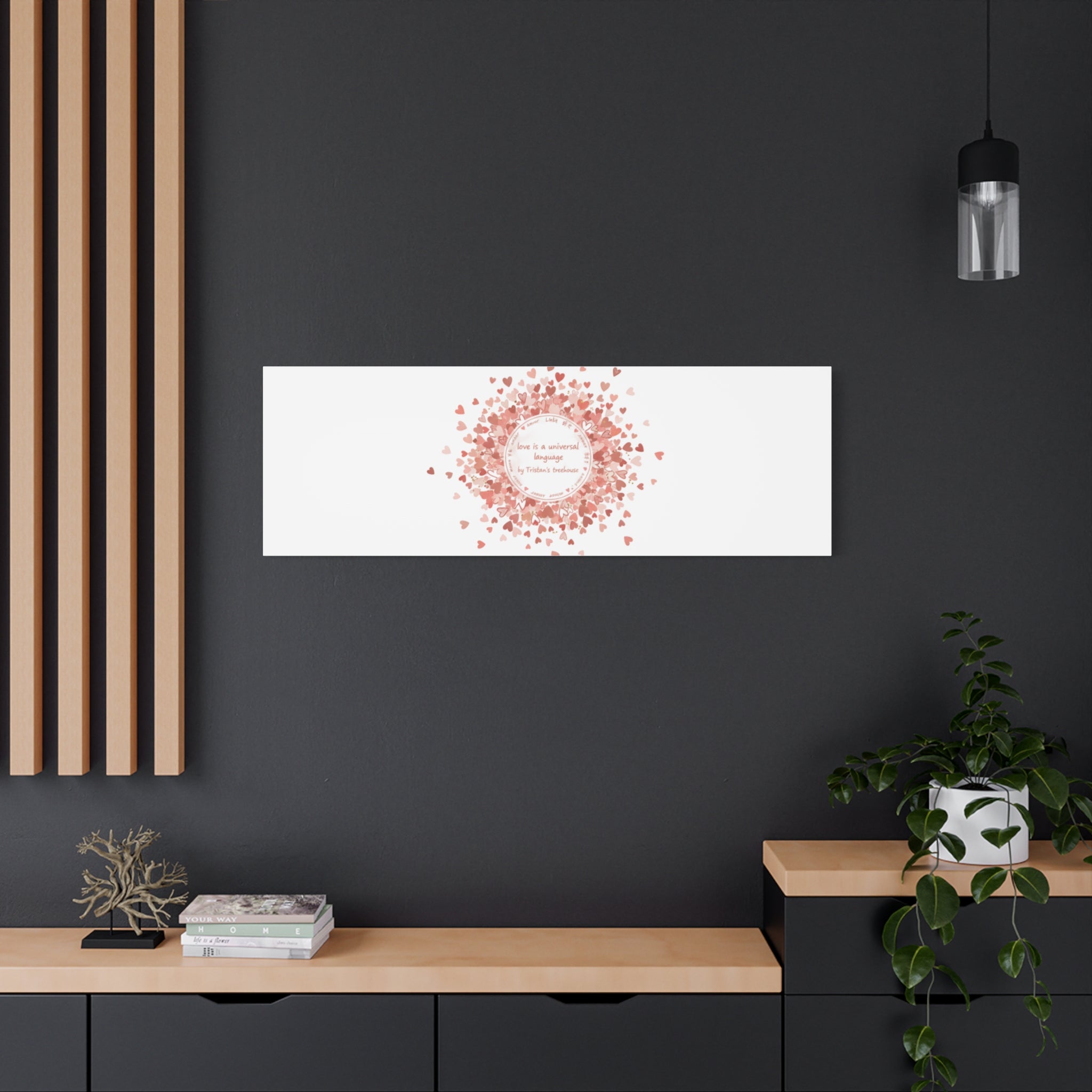 Tiny Heart Confetti Canvas | Matte Stretched Wall Art