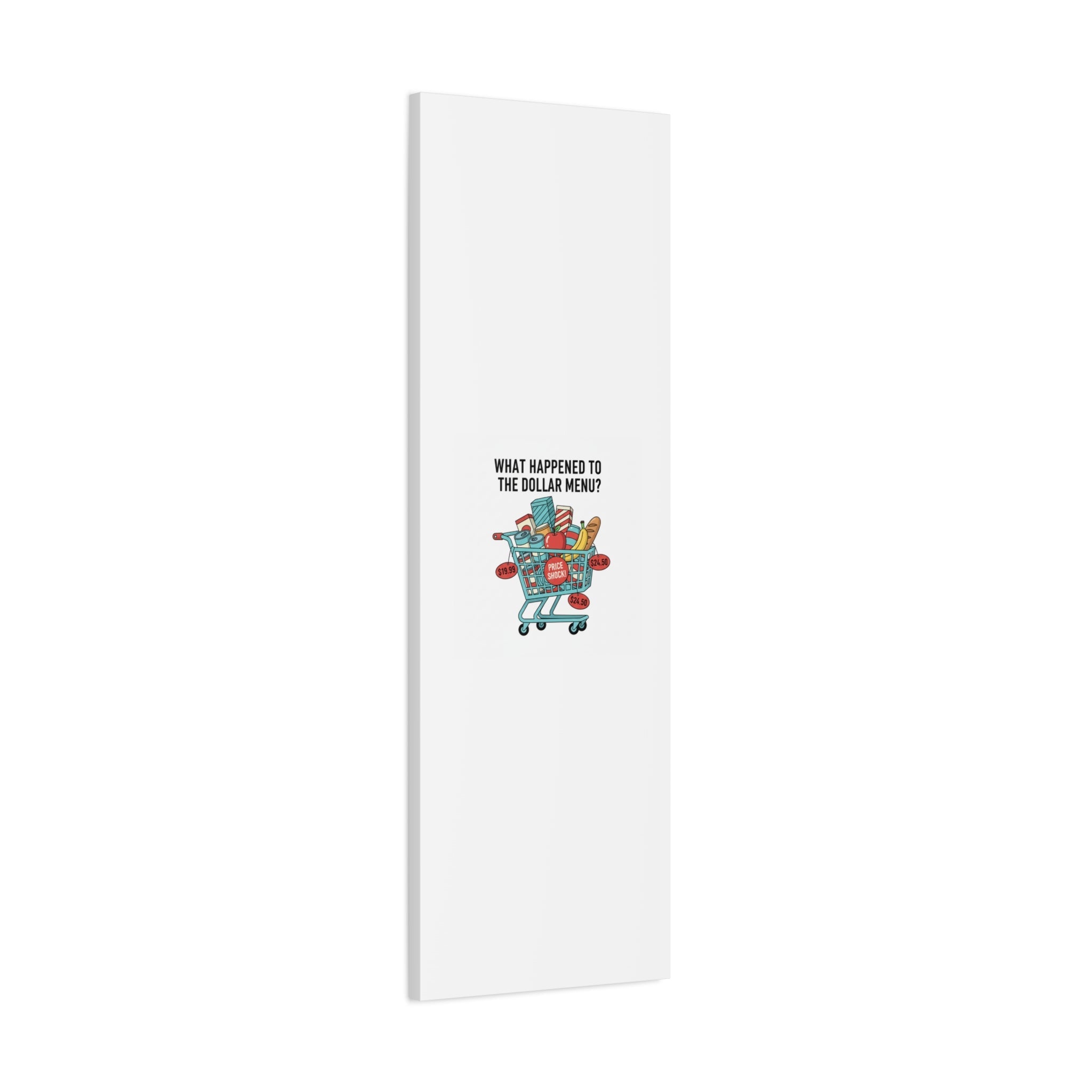 What Happened to the Dollar Menu? Canvas | Grocery Prices Meme, Price Shock Wall Art