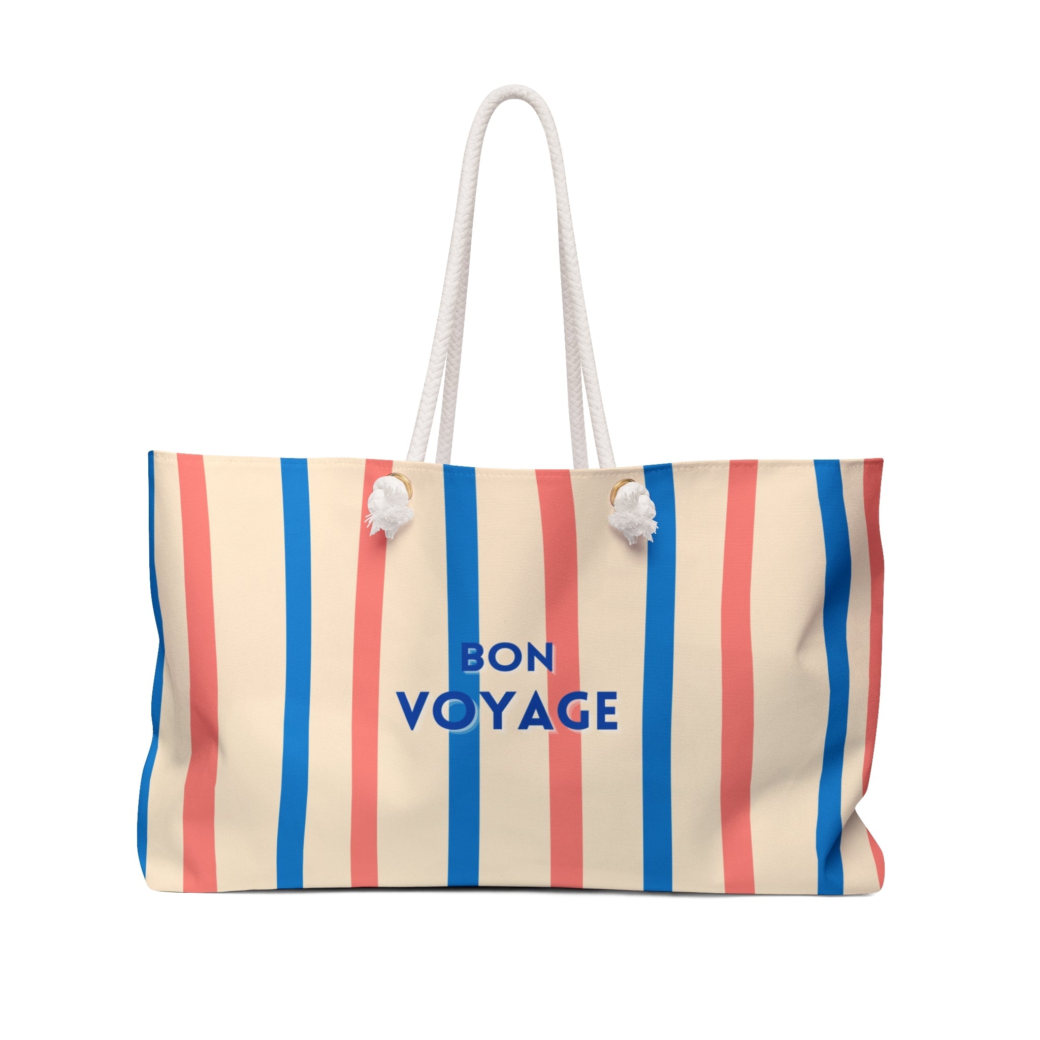 French Nautical Weekender Bag, Bon Voyage