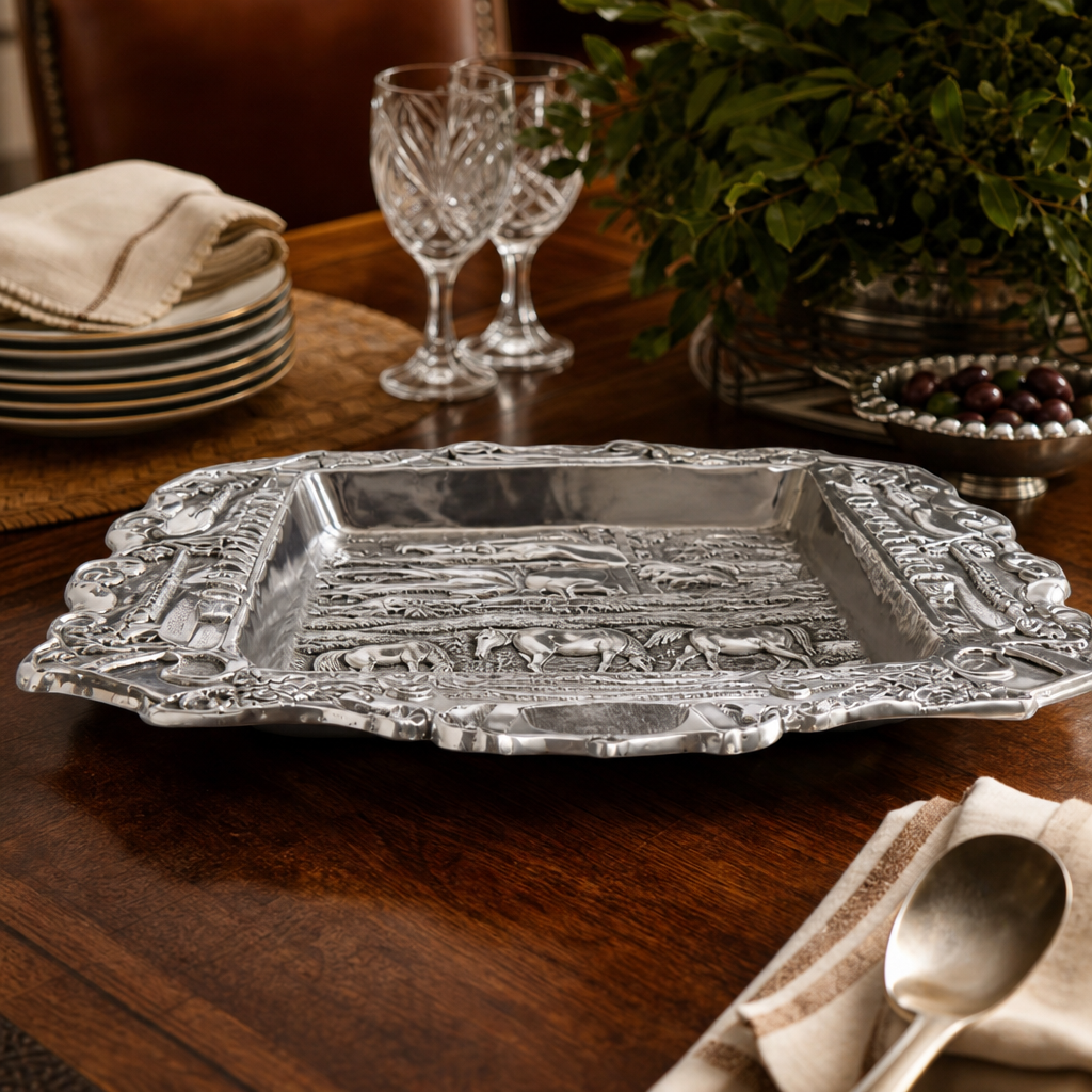 Grazing Horses Parlor Tray