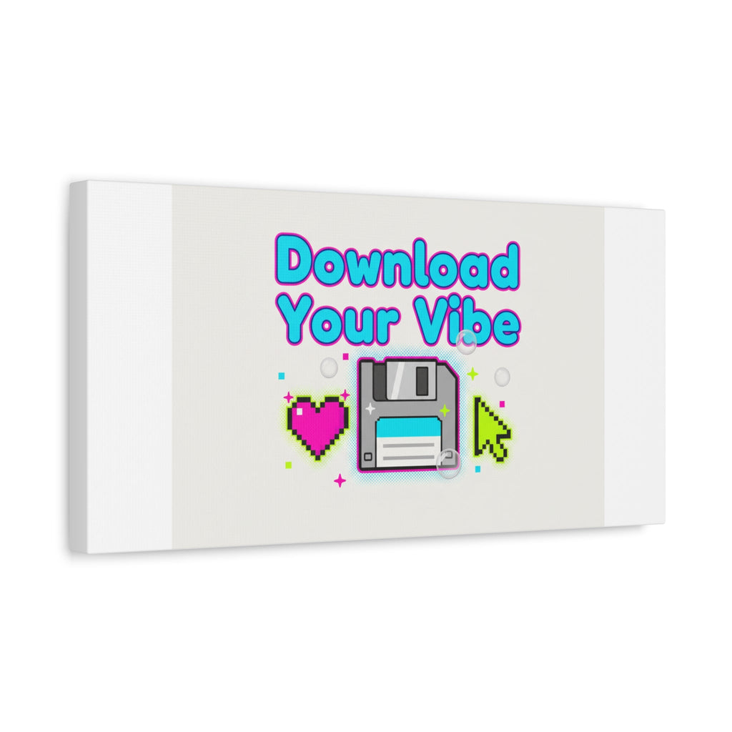 Download Your Vibe Canvas | Y2K Retro Tech, Pixel Floppy Disk Poster