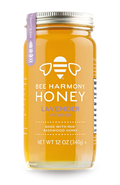 Bee Harmony - Raw Lavender Honey, 12 fl oz (Pack of 6) - USA California Honey