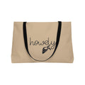 Cowgirl Weekender Tote Bag — "Howdy",  PASTEL GREY