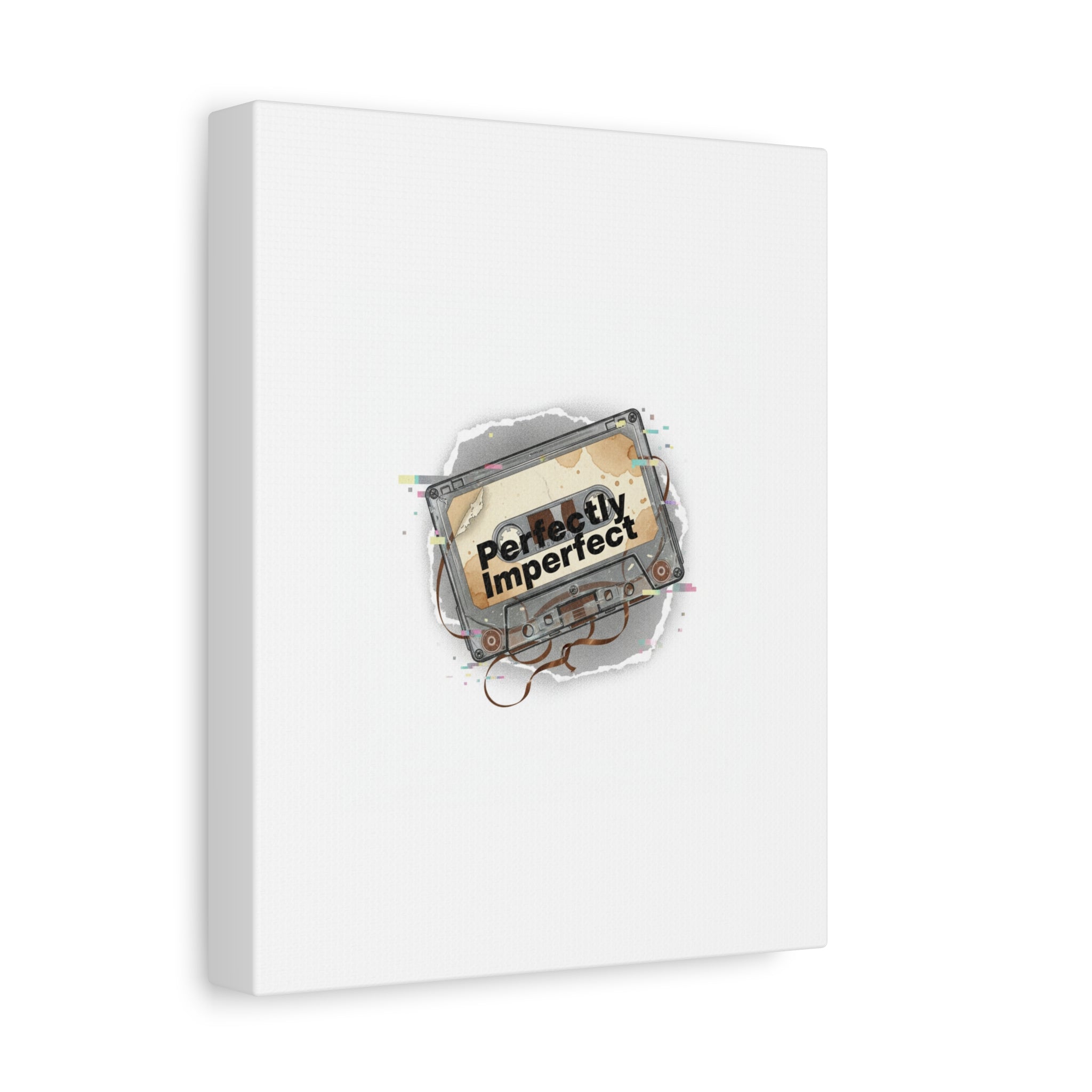 Perfectly Imperfect Cassette, Canvas Print | Analog Error, glitch art static