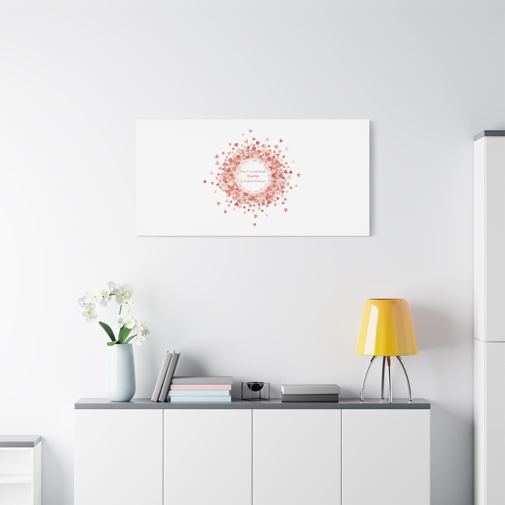 Tiny Heart Confetti Canvas | Matte Stretched Wall Art