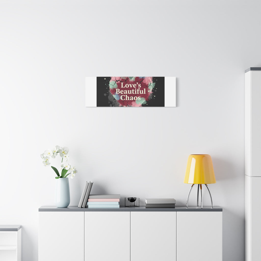 Love's Beautiful Chaos Canvas Print | Soft Grunge Hearts, Distressed Heart Art