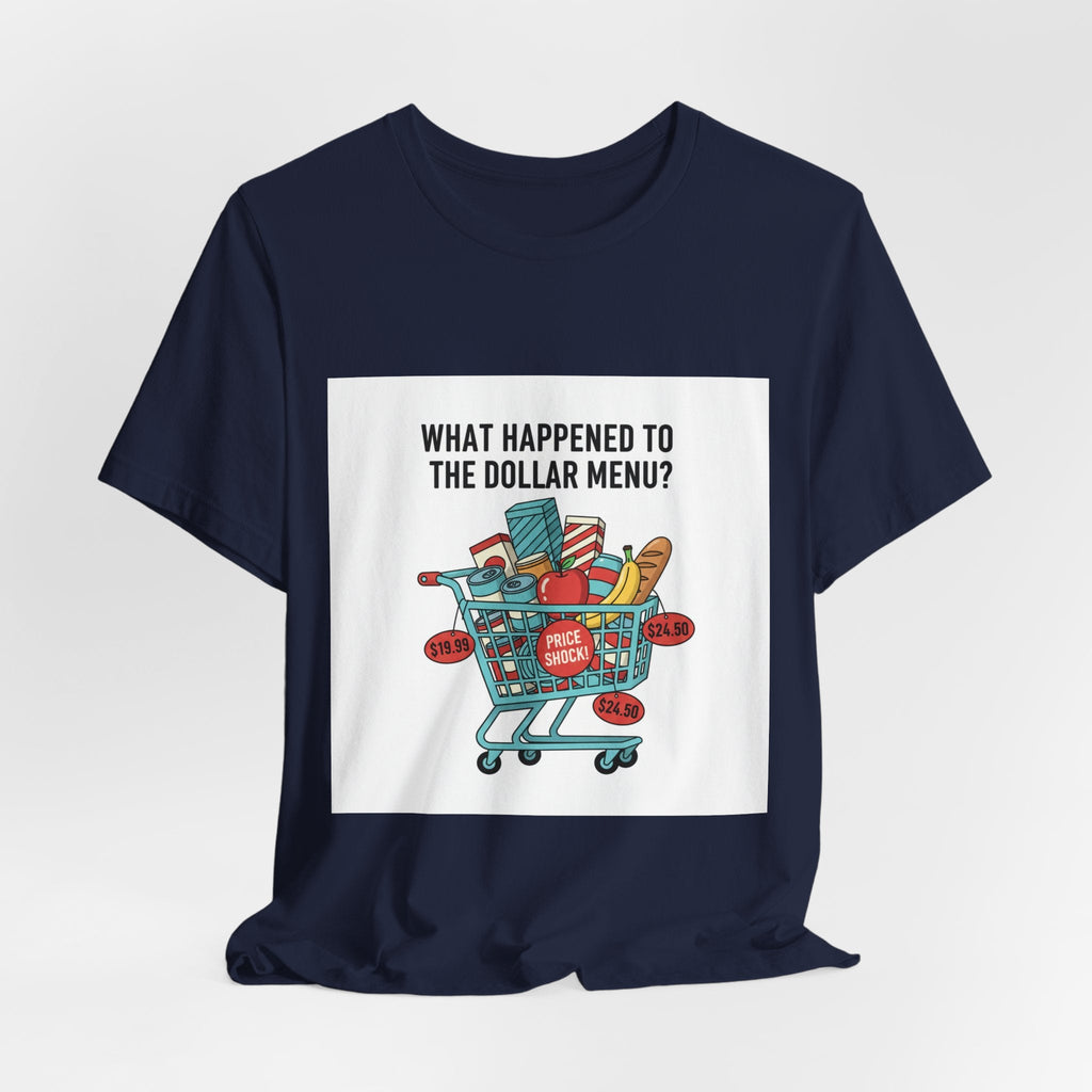What Happened to the Dollar Menu Tee | grocery prices shirt, budget humor