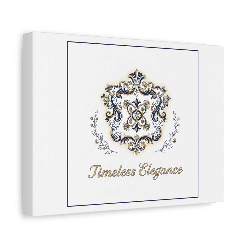 Ornate Brooch Emblem Canvas | Vintage Formalwear Accents, Baroque Print