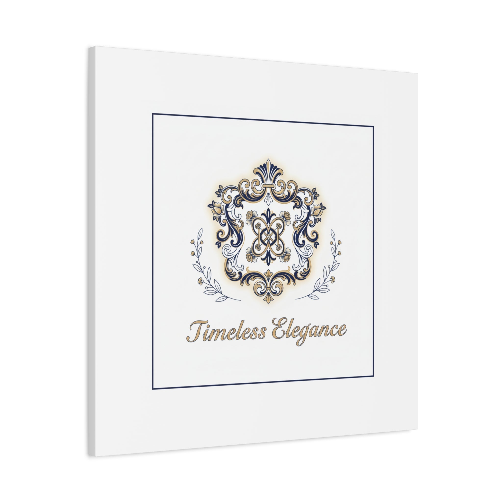 Ornate Brooch Emblem Canvas | Vintage Formalwear Accents, Baroque Print