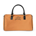 Chic Faux Leather Travel Bag, TAN —  'Le Guépard - Wild & Free' Weekender Duffle