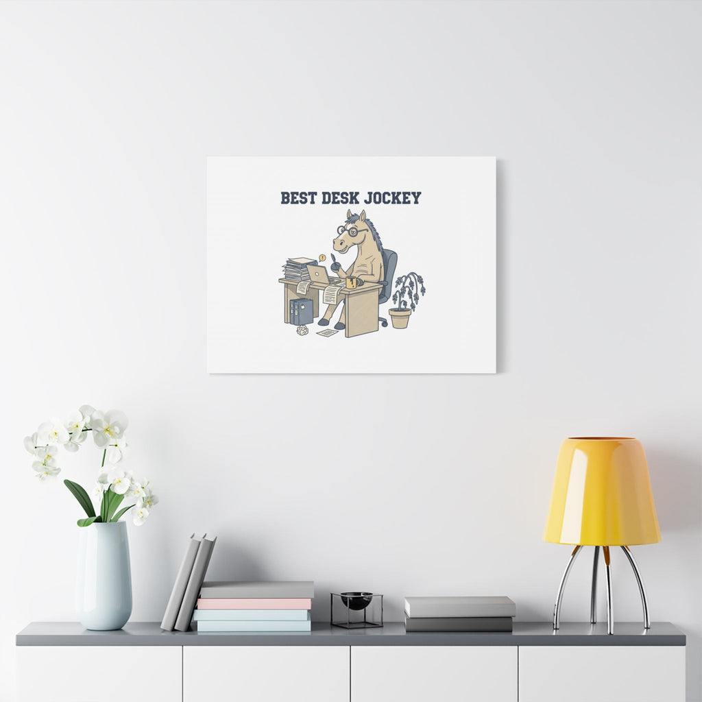 Best Desk Jockey Canvas, Workhorse Office Art | Corporate Burnout Parody