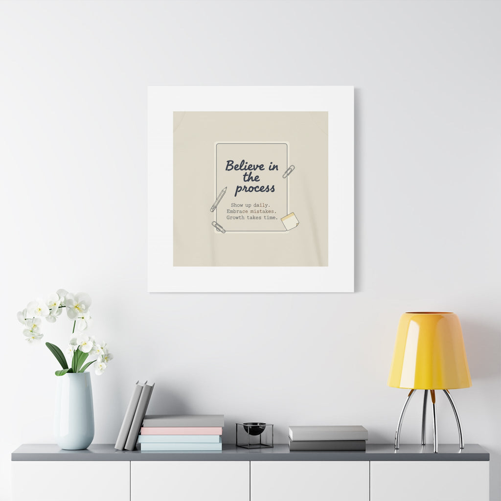 Believe in the Process Canvas | analogue note to self, handwritten reminder décor