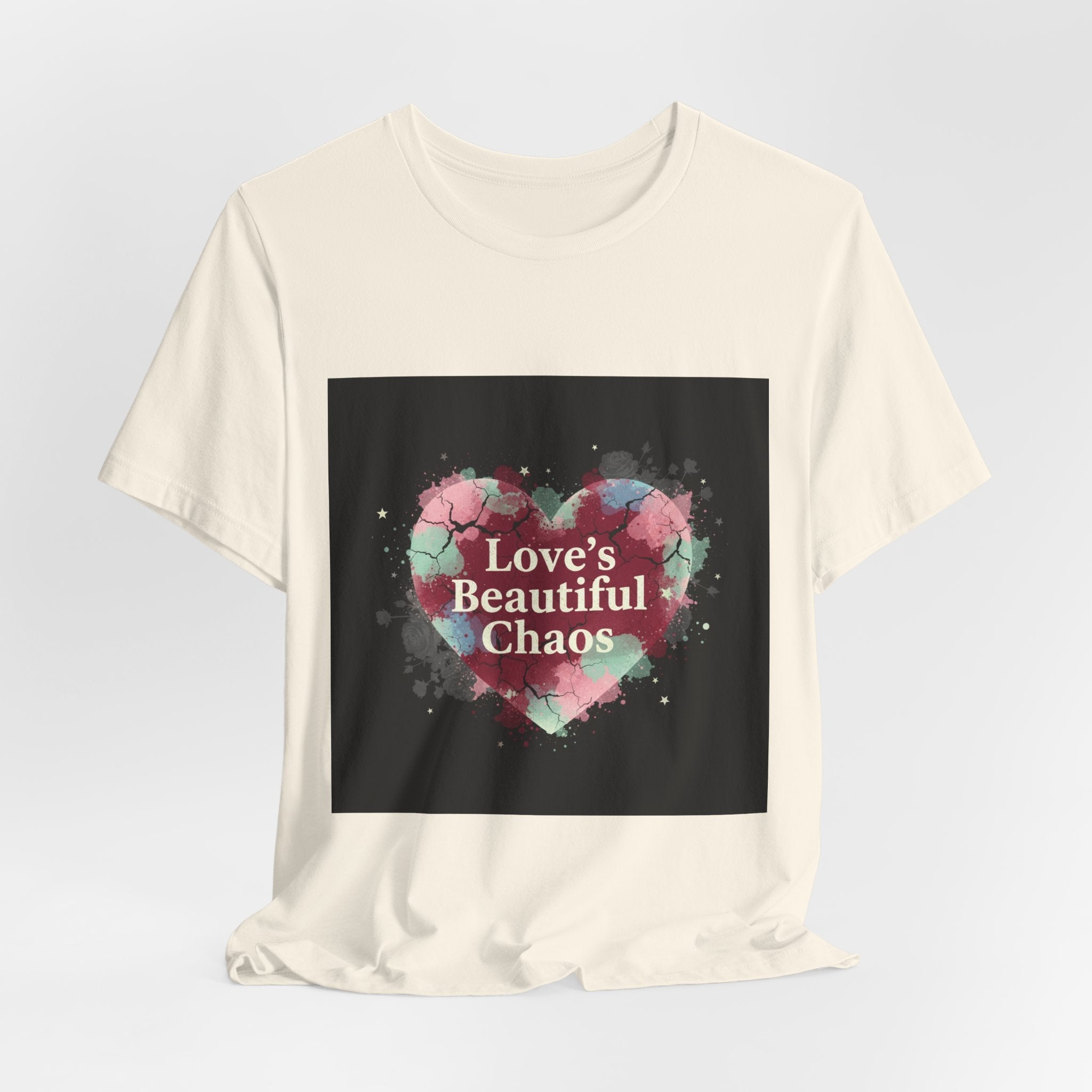 Love's Beautiful Chaos Tee | grunge heart shirt, distressed love tee