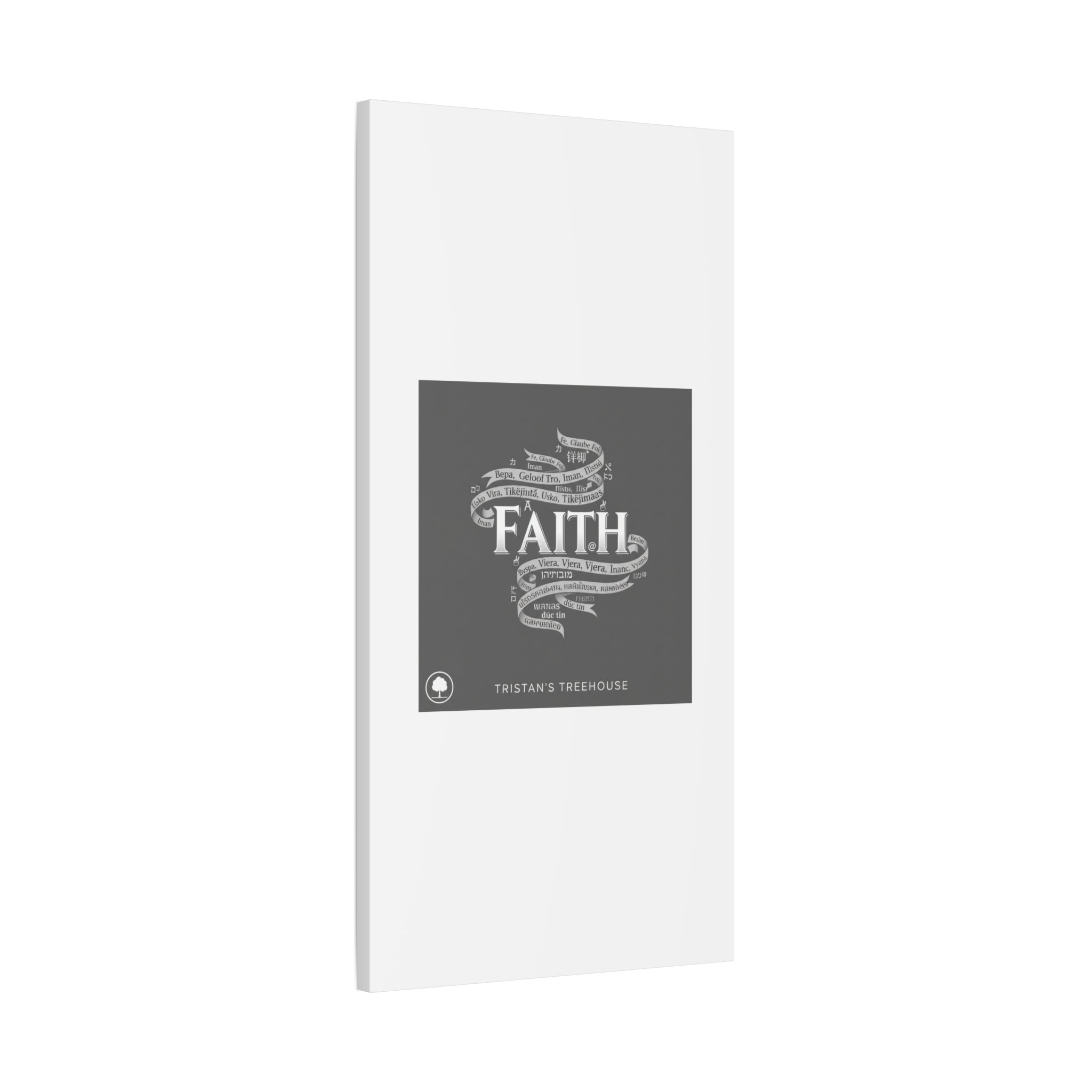 handwritten faith ribbon Canvas | sketch aesthetic, doodle design