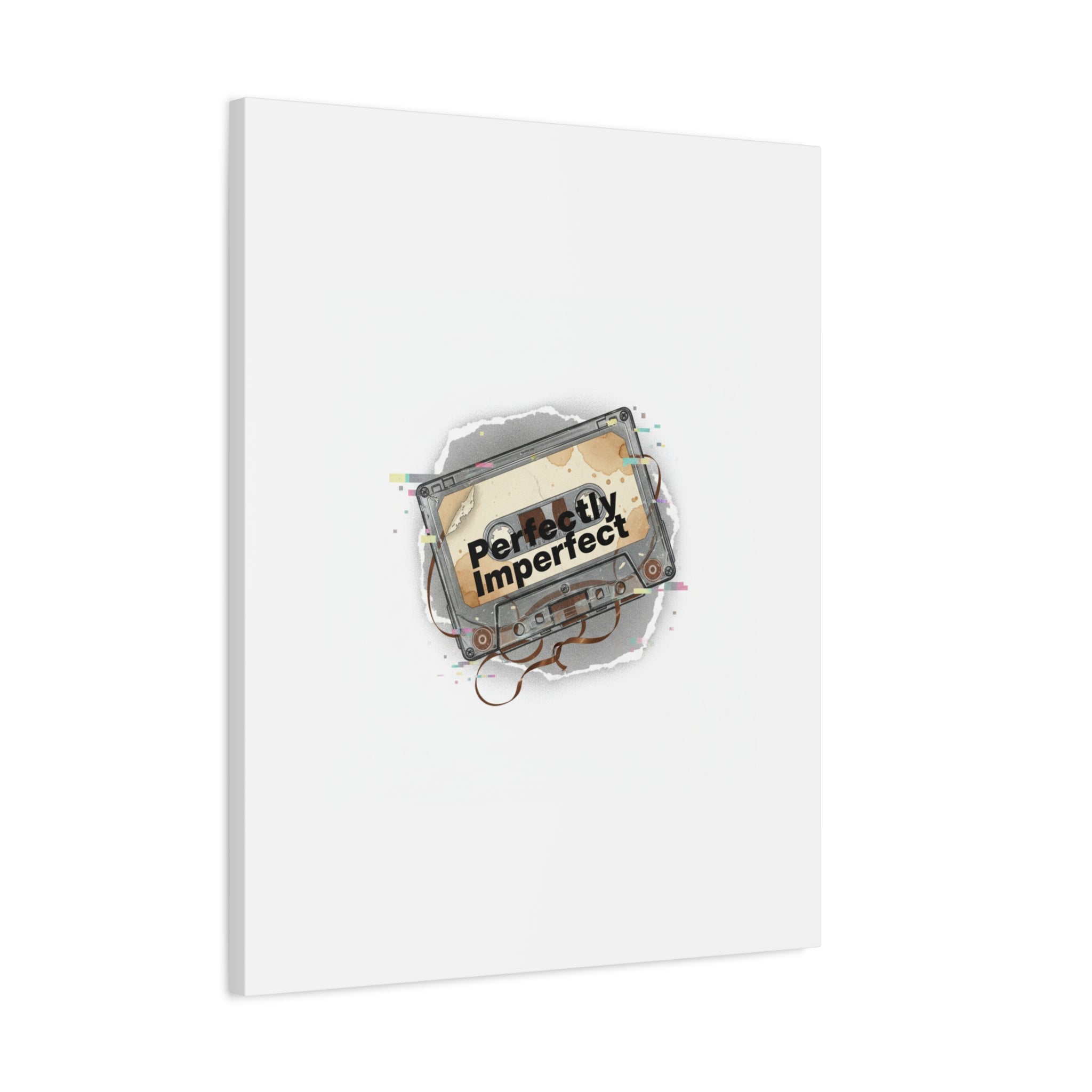 Perfectly Imperfect Cassette, Canvas Print | Analog Error, glitch art static