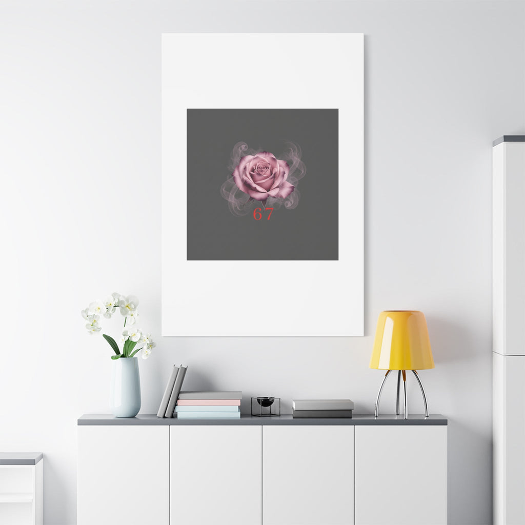 6 7 Valentine's Canvas | Viral Gothic Rose Wall Art | 6 7 Meaning Dark Romance