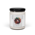 Painterly Abstract Floral Candle | Scented Soy 9oz, Artsy Brushstroke Jar