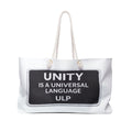 Unity Tote Bag — "Unity is a universal language" Canvas Weekender