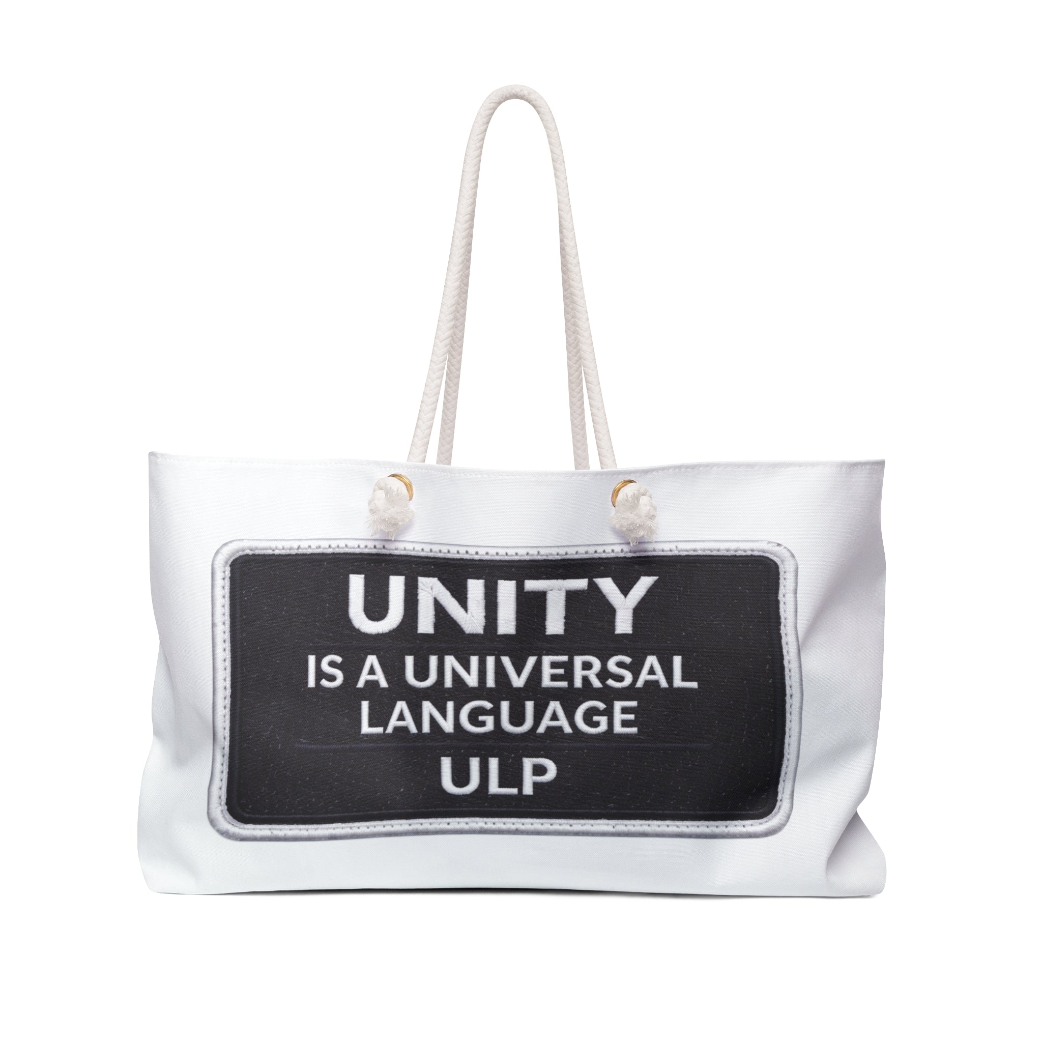 Unity Tote Bag — "Unity is a universal language" Canvas Weekender