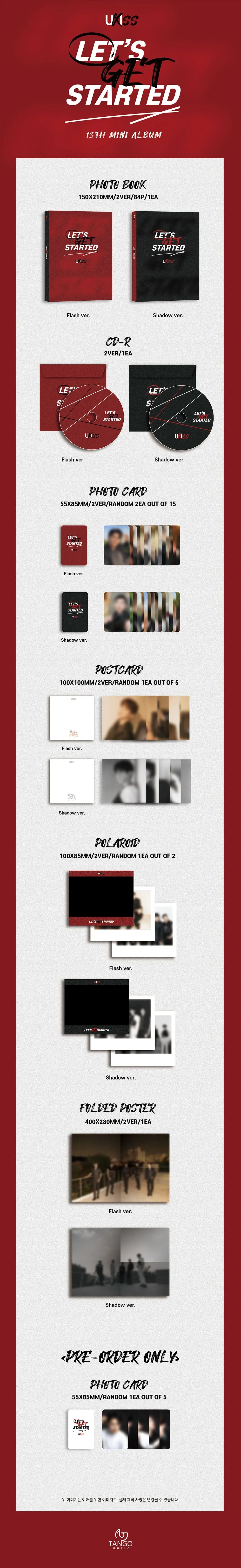 U-Kiss 13Th Mini Album - Letâs Get Started (2 Version Set)