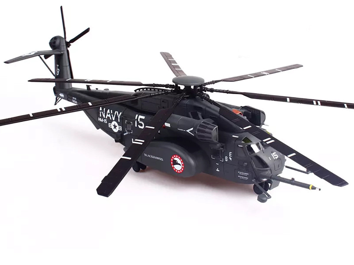 Sikorsky MH-53E Sea Dragon Helicopter "United States Navy Blackhawks Tail Number 15" Dark Gray 1/72 Diecast Model by Panzerkampf