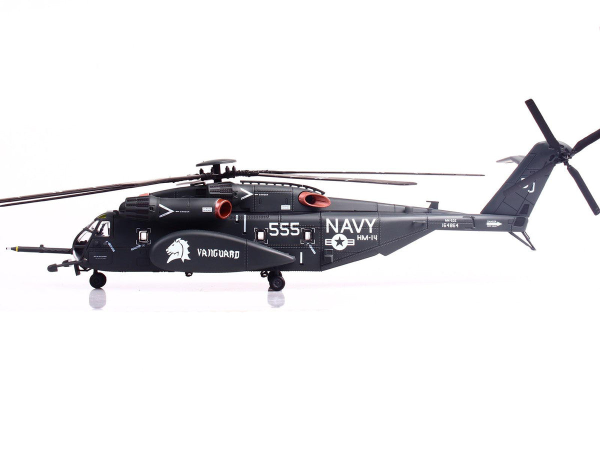 Sikorsky MH-53E Sea Dragon Helicopter "United States Navy Vanguard Tail Number 555" Dark Gray 1/72 Diecast Model by Panzerkampf