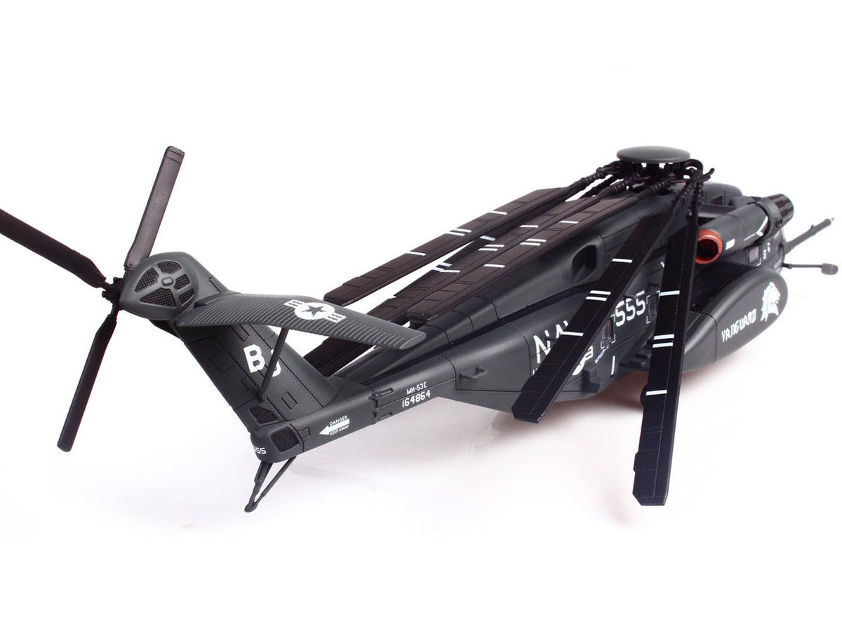 Sikorsky MH-53E Sea Dragon Helicopter "United States Navy Vanguard Tail Number 555" Dark Gray 1/72 Diecast Model by Panzerkampf