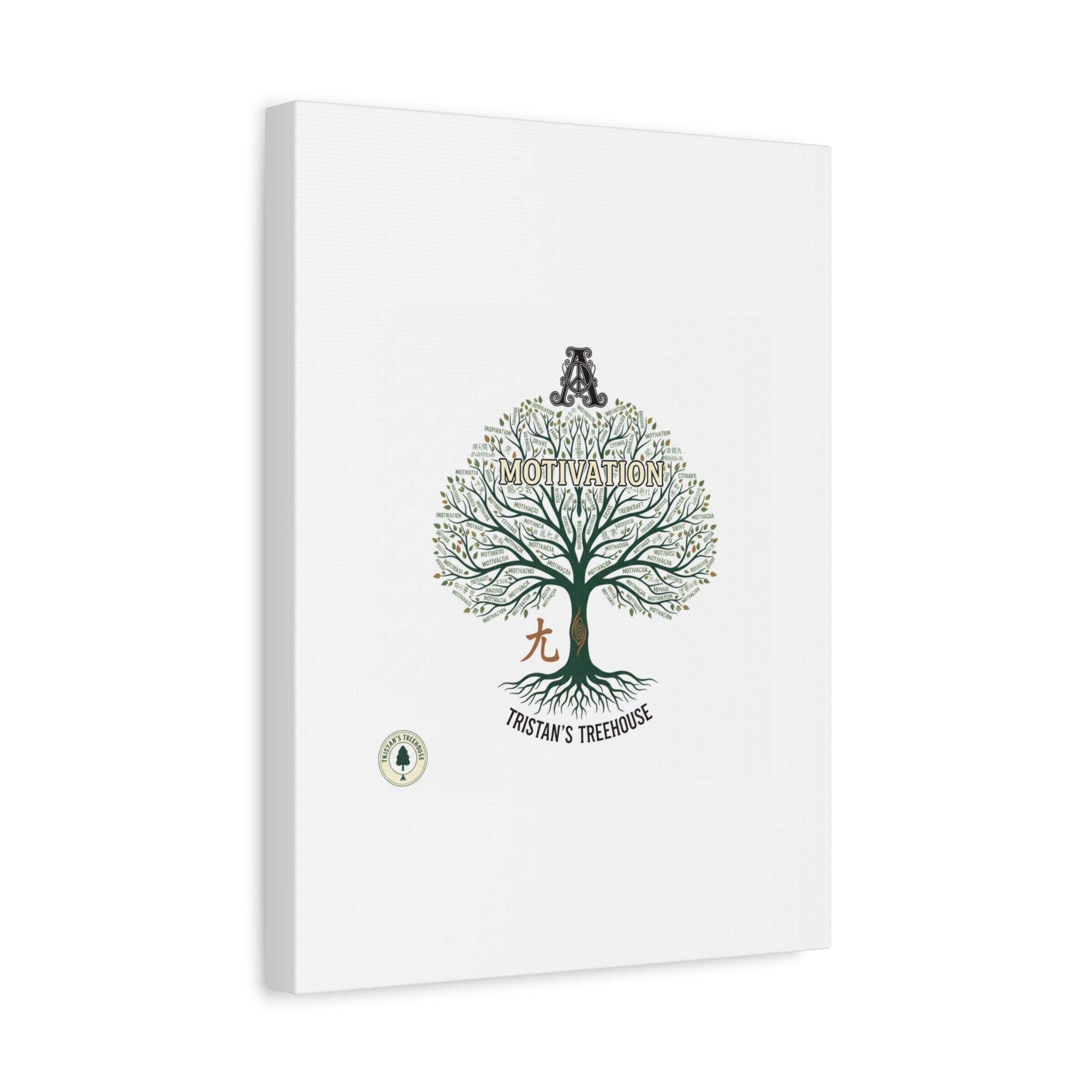 Handwritten Doodle Tree Canvas | Matte Stretched Wall Art