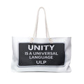 Unity Weekender Bag — "Unity Is A Universal Language" Canvas Travel Tote
