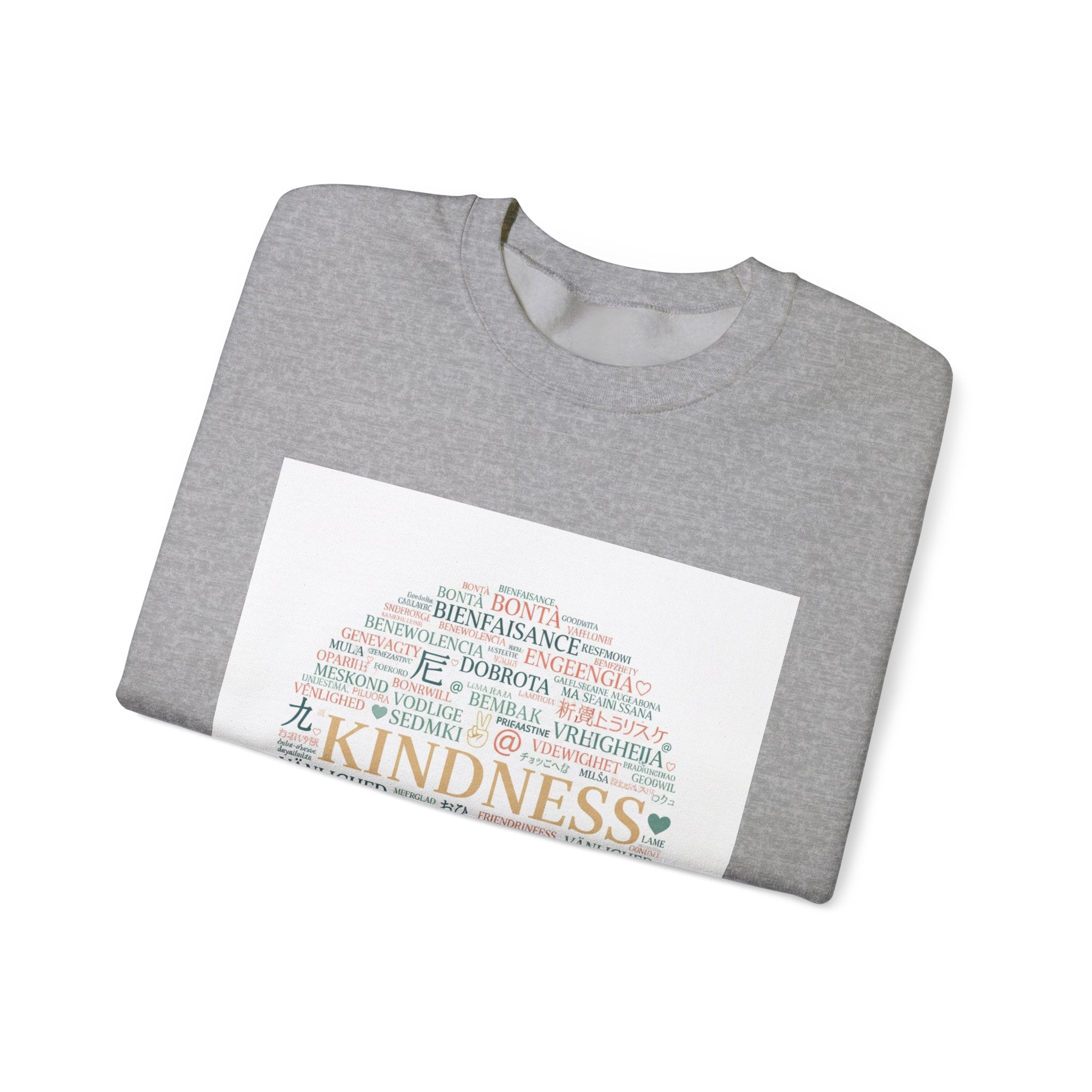 Kindness word circle Sweatshirt | Fresh-Start minimalism, reset mode apparel