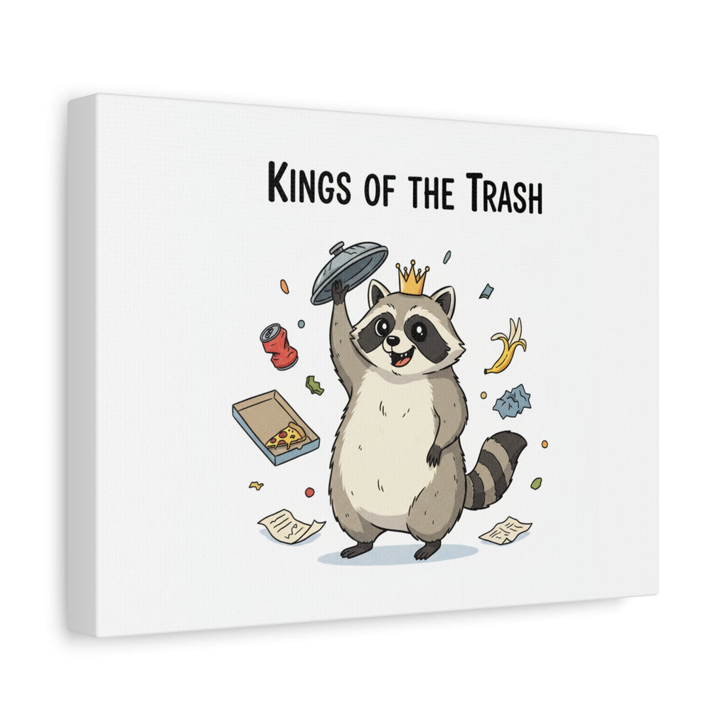 Kings of the Trash Canvas, Raccoon Doodle | Trash Panda, Goofy Critter Art