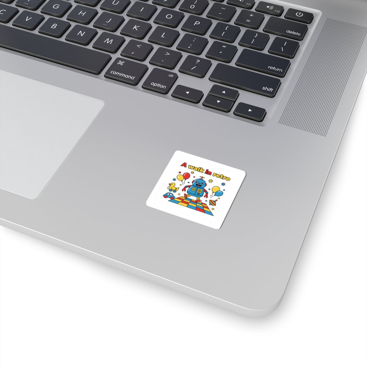 Retro Toy Robot Sticker | Throwback Kid, Primary Color Nostalgia