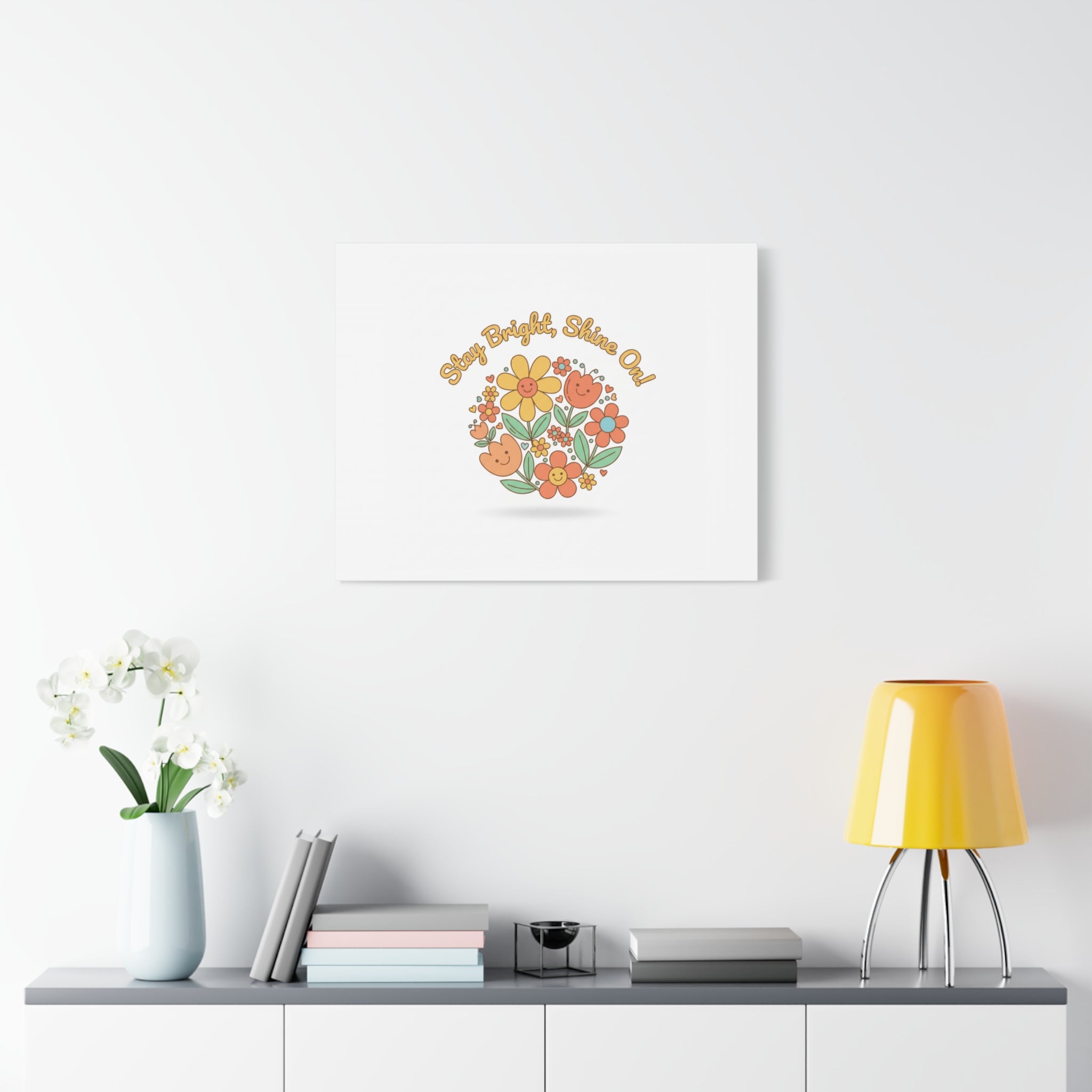 Stay Bright Shine On Canvas | Hopecore, Radical Optimism Wall Art