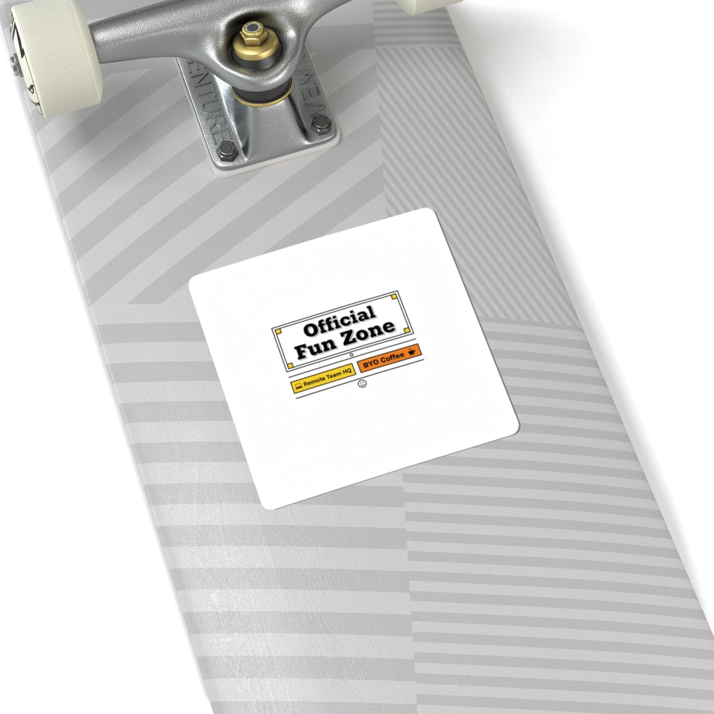 Official Fun Zone Sticker | Office Sign Parody, Workplace Humor