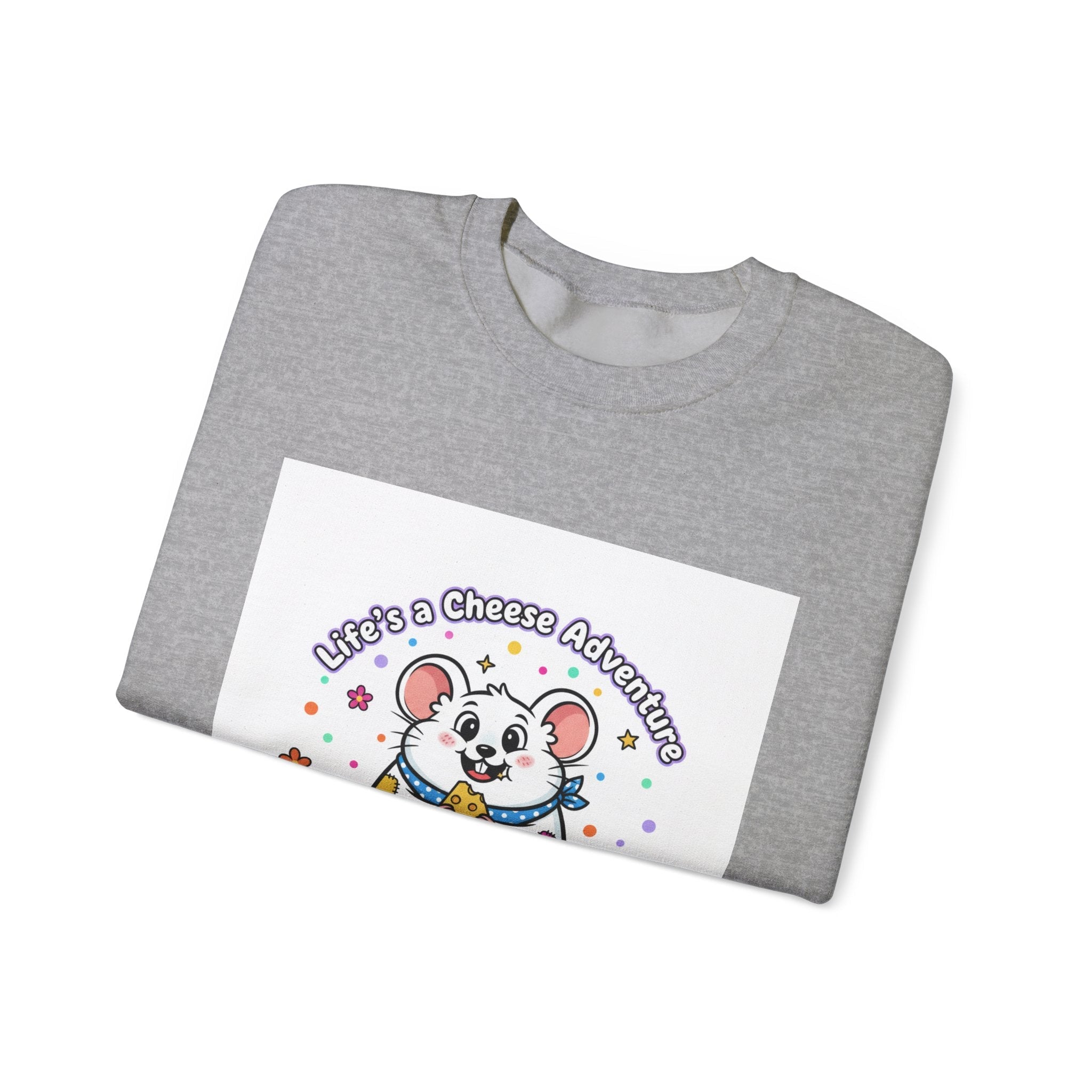Mouse Cheese Adventure Sweatshirt | Rodent-Core, quirky animal pride