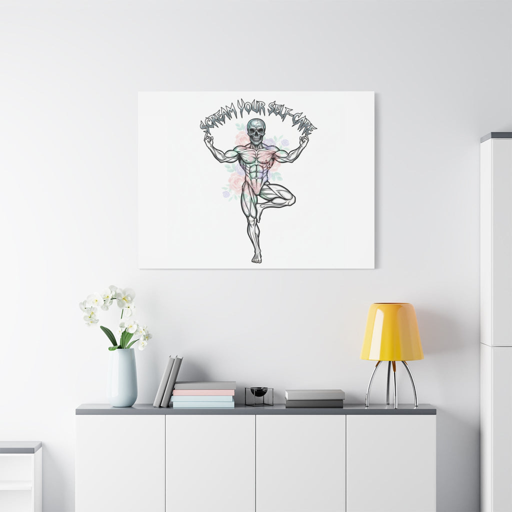 Scream Your Self-Care Canvas | Heavy Metal Wellness, Gothic Wellness Quote