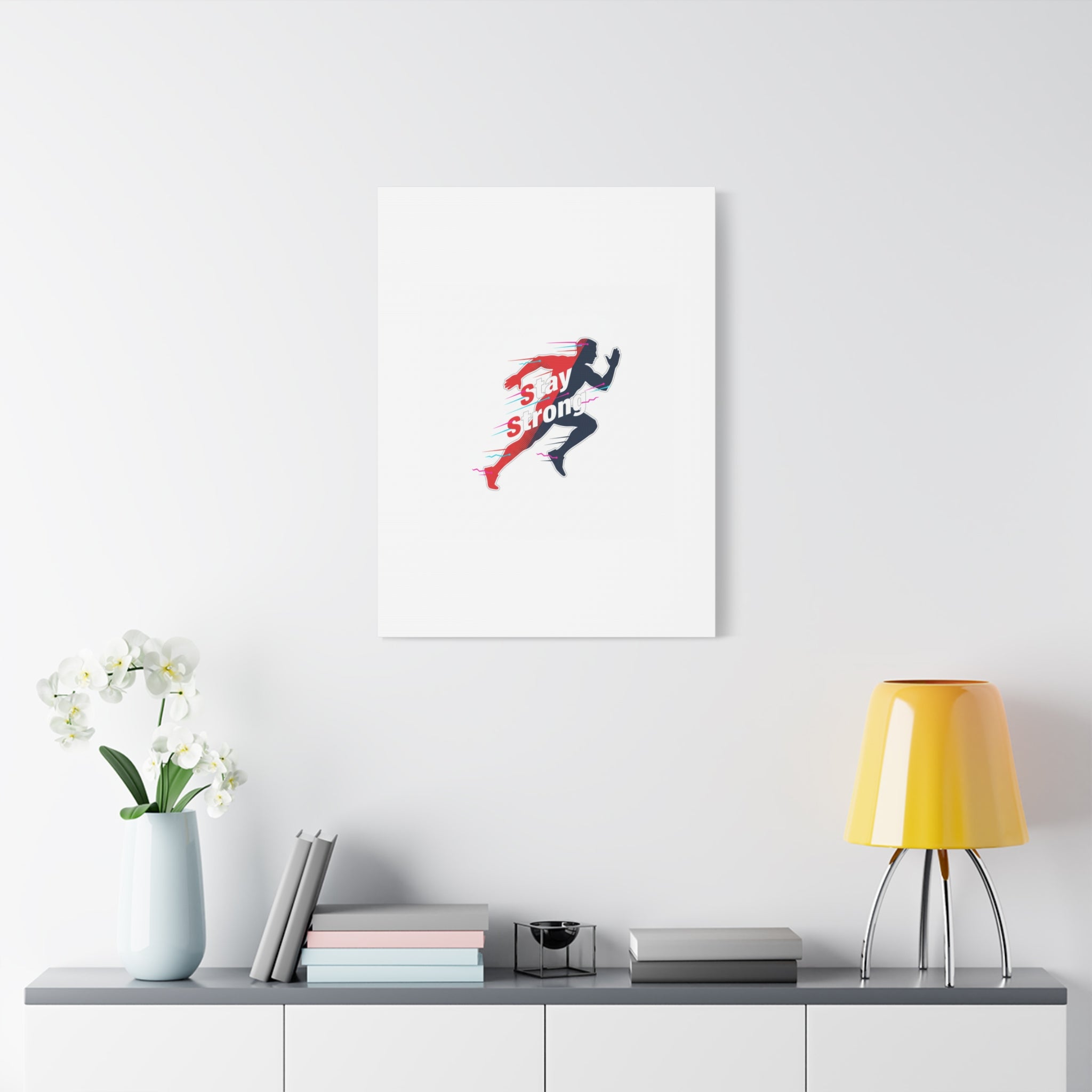 Stay Strong Runner Canvas | Fitness Motivation, Gym Wall Art