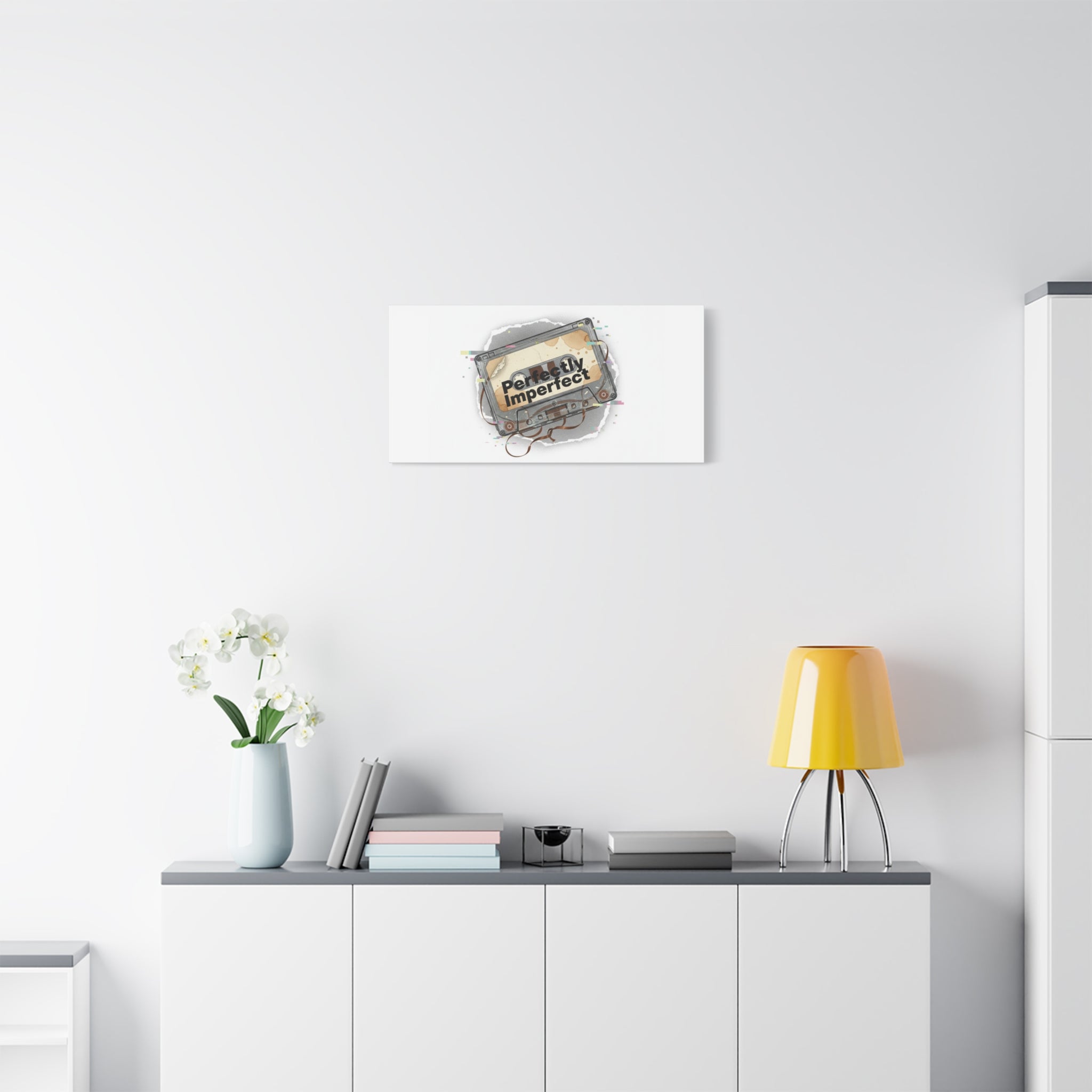 Perfectly Imperfect Cassette, Canvas Print | Analog Error, glitch art static