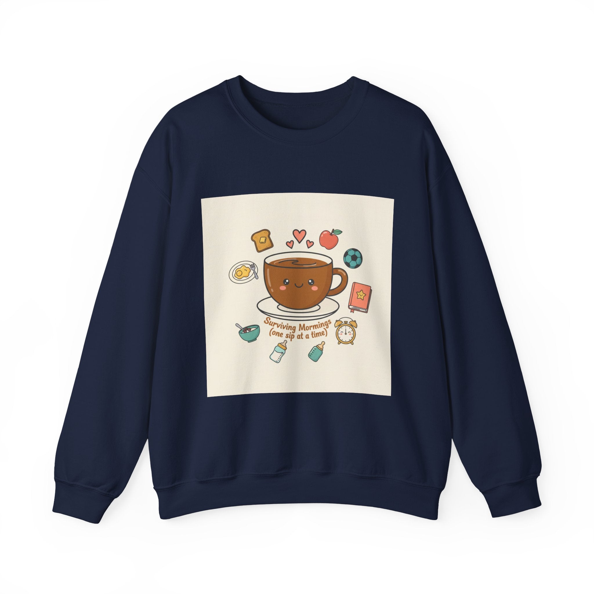 Morning Chaos Coffee Mom Sweatshirt | parenting morning humor, tired parent shirt