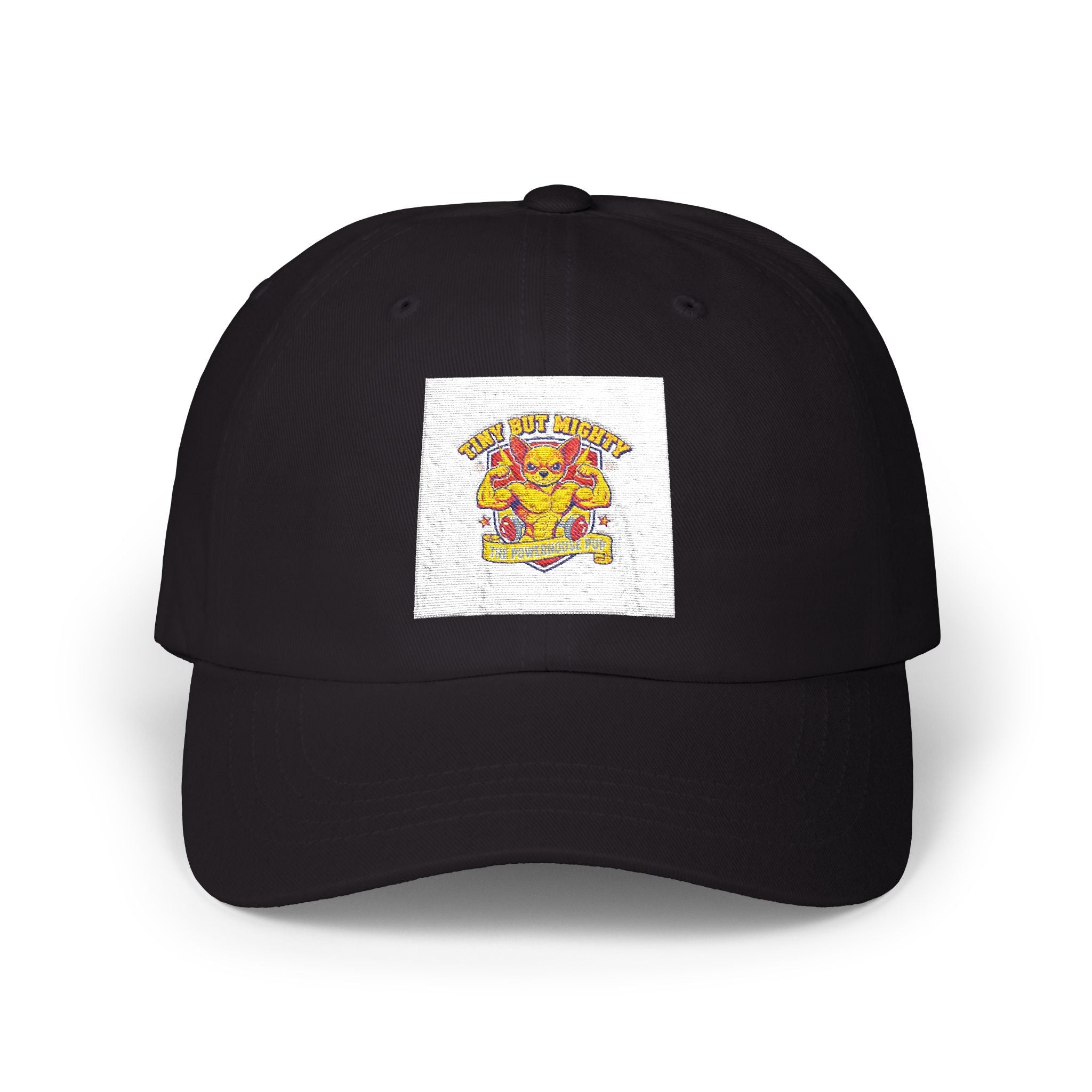 Powerhouse Puppy Funny Dad Cap — Cute Dog Lover Baseball Hat