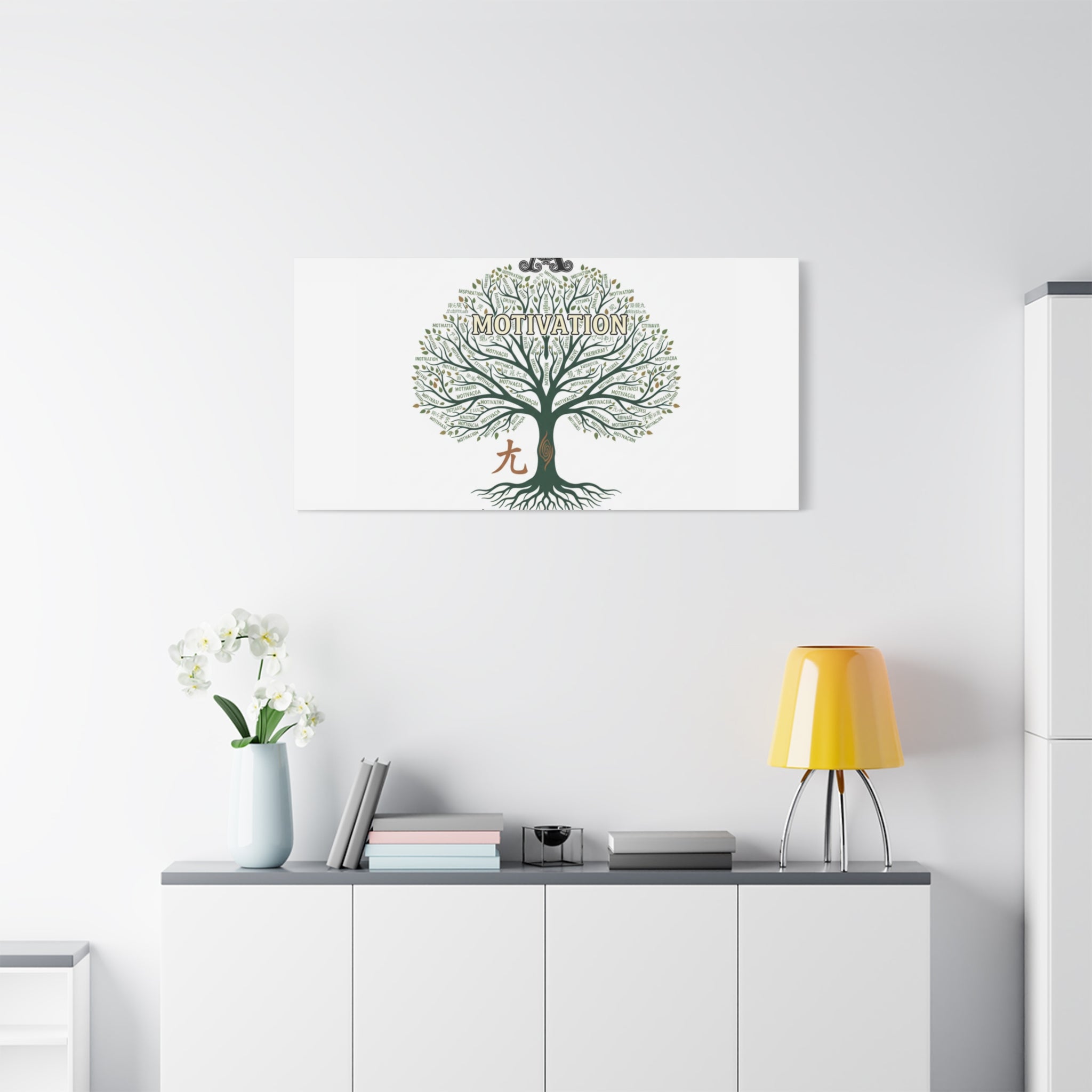 Handwritten Doodle Tree Canvas | Matte Stretched Wall Art