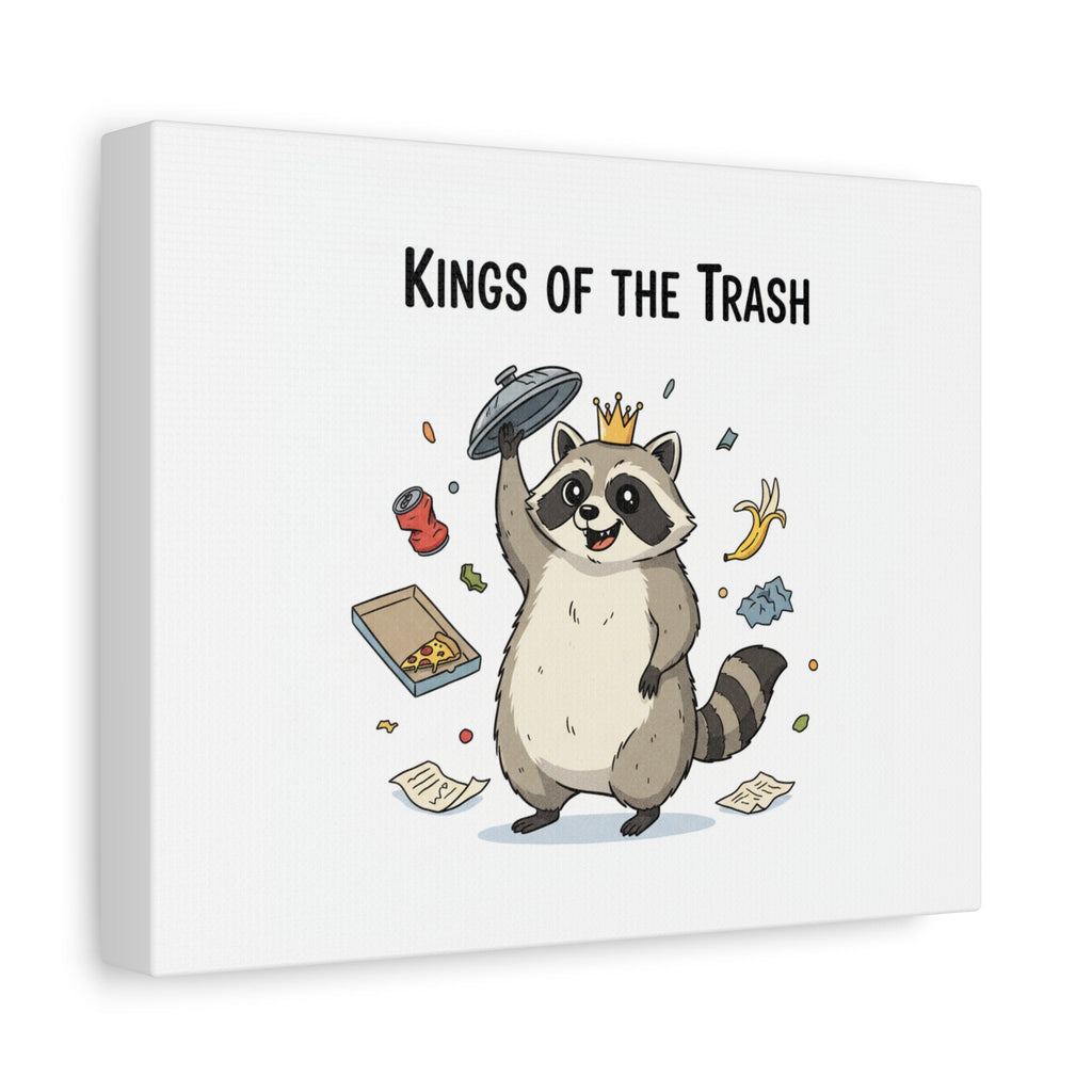 Kings of the Trash Canvas, Raccoon Doodle | Trash Panda, Goofy Critter Art