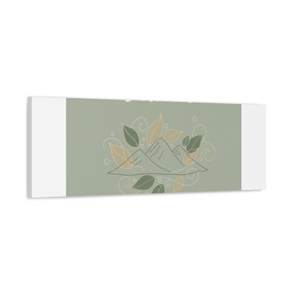 Breathe Mountain Line Canvas | Nature Symbols, Minimal Forest Wall Art