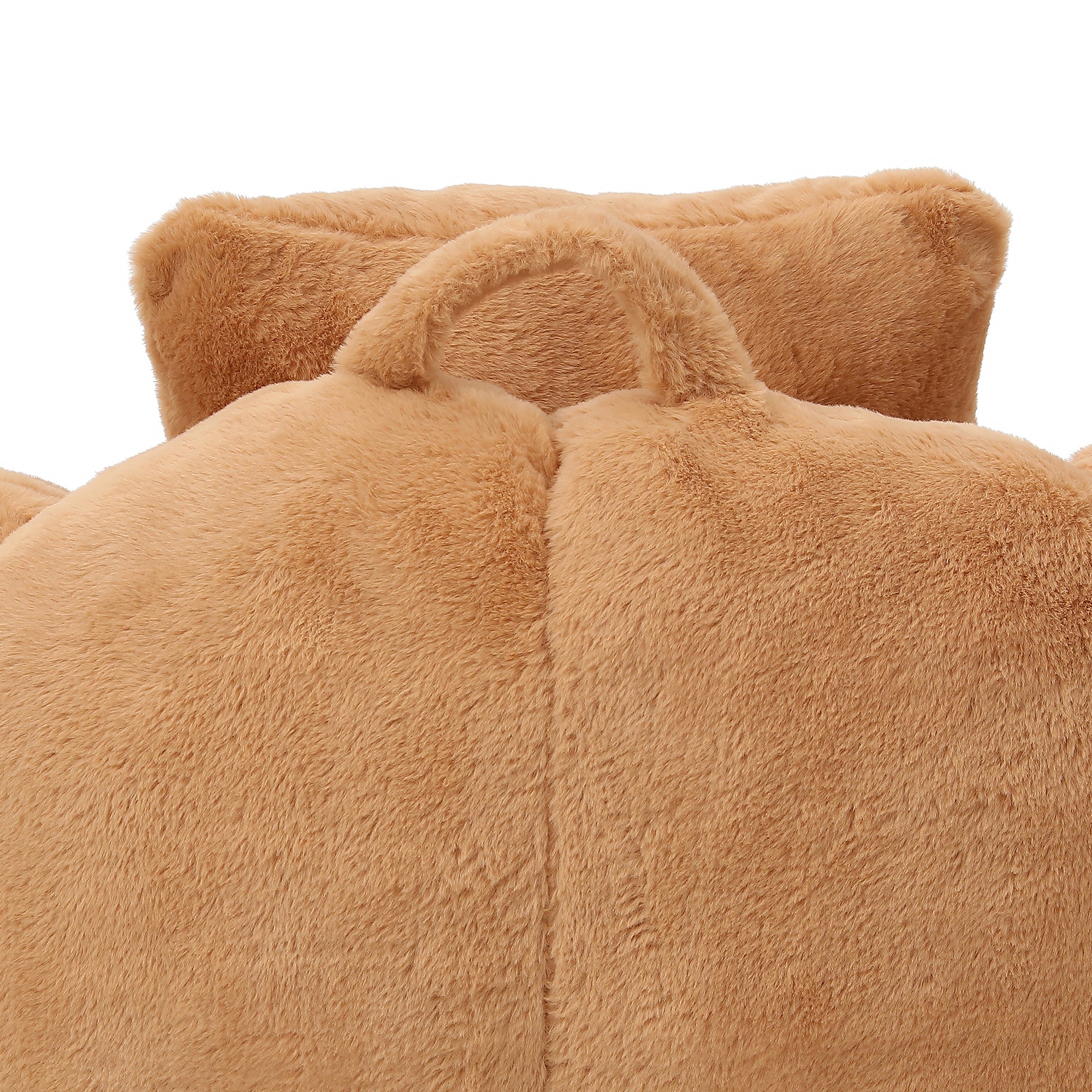 Giant Bean Bag Chair, Oversized Bean Bag Couch for Adults and Kids, Faux Fur Shell-Shaped Large Chair with Filler, Stuffed Big Accent Sofa Lounge Floor Sofa for Gaming,Reading Living Room Bedroom