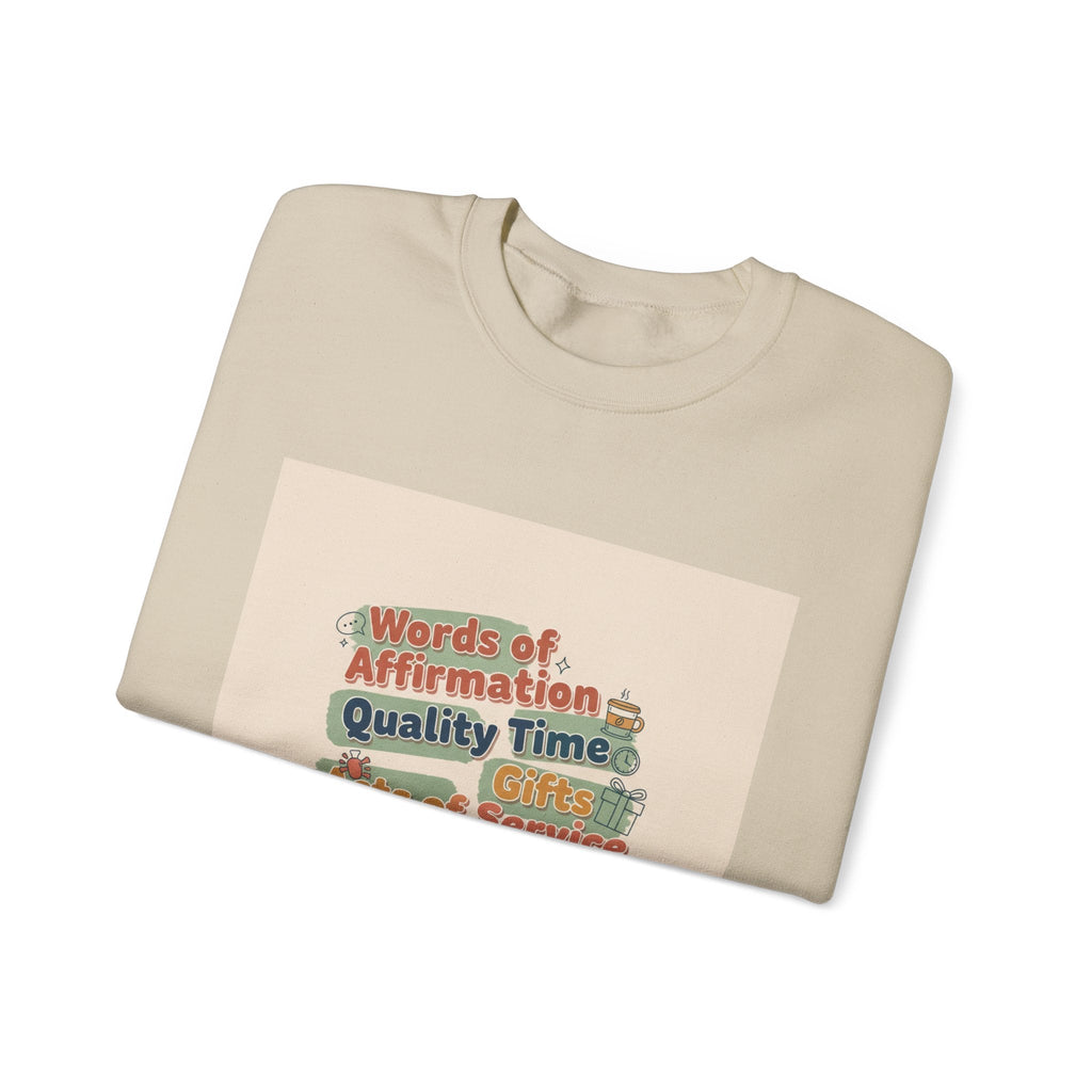 Love Languages Meme Crewneck Sweatshirt | love language meme, relationship humor